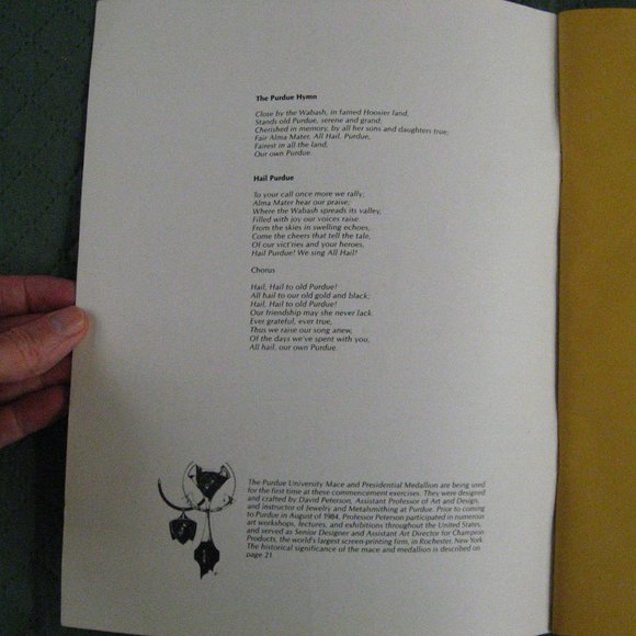 🎓 Purdue University 1985 Commencement Program - Picture 3 of 8